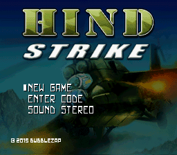 Hind Strike Title Screen